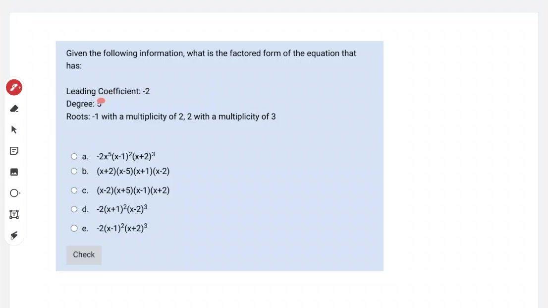 SMIII Q2 Test Review Unit 4 Lessons 5-6_Factored Form