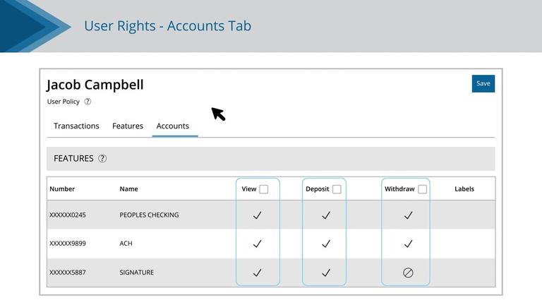 User Rights Setup