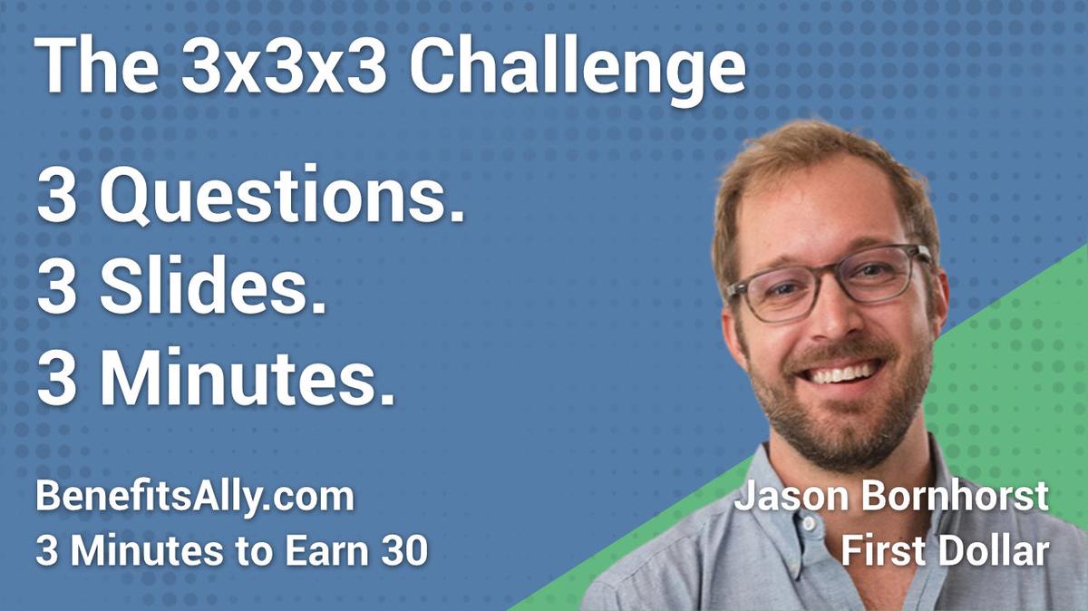 First Dollar - 3x3x3 Challenge with Jason Bornhorst