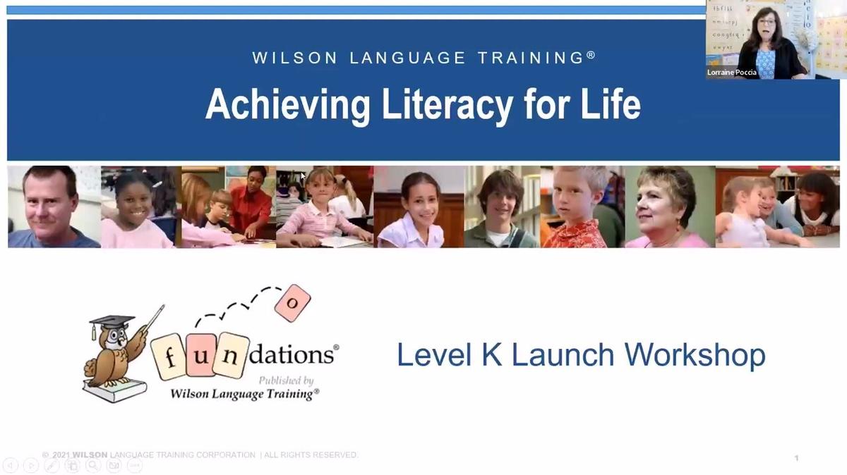 Fundations Level K Workshop