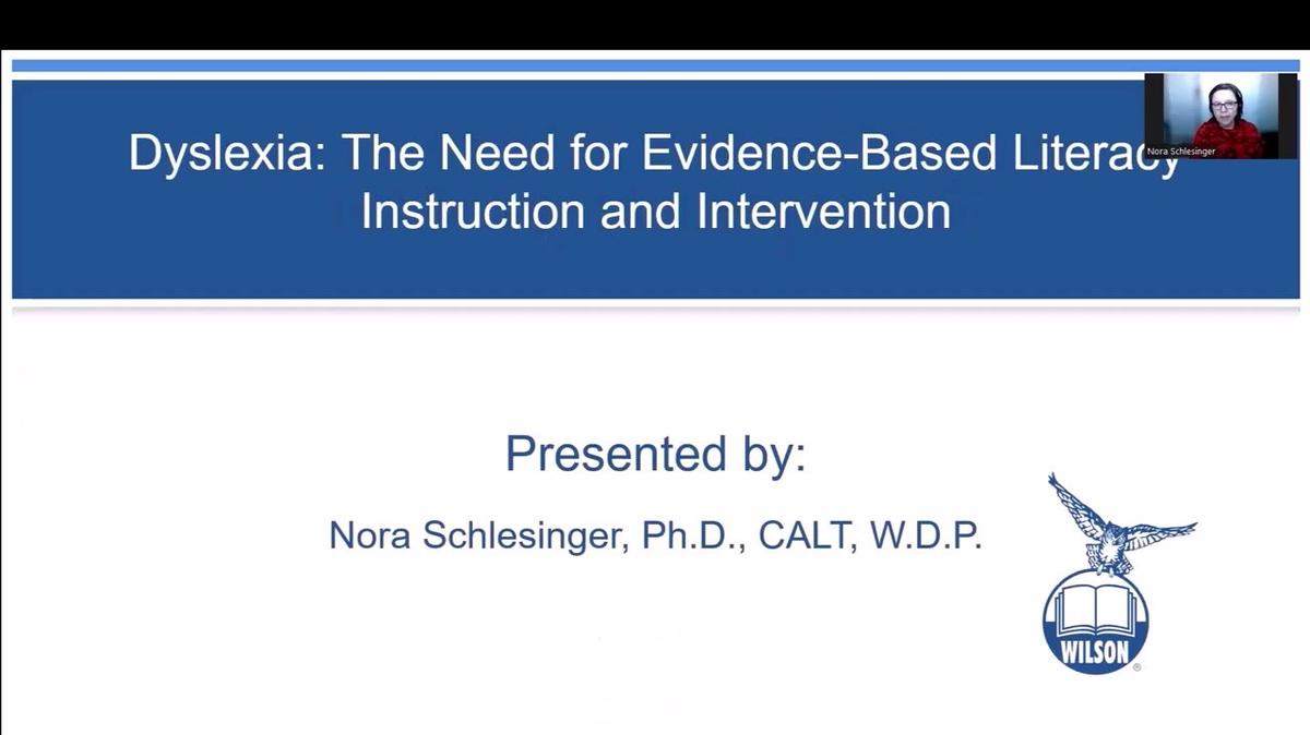 Dyslexia The Need for Evidence-Based Literacy Instruction and Intervention