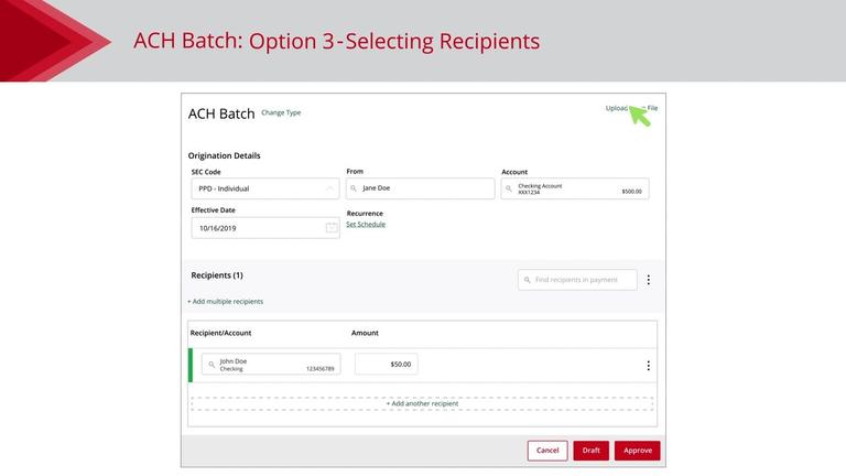 Creating an ACH Batch