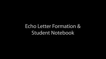 FUN L1 Echo / Letter Formation & Student Notebook (4:09)
