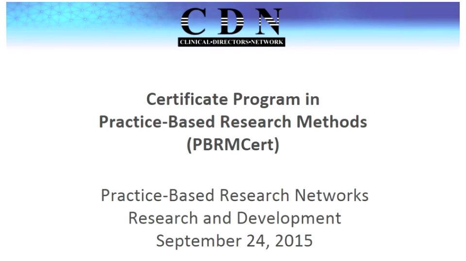 Introduction and theory of Practice-Based Research Networks