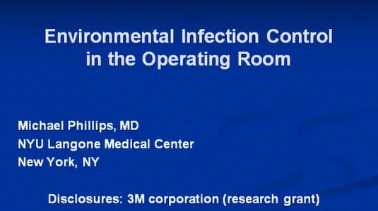 Environmental Infection Control & Preventing Infections in HCW