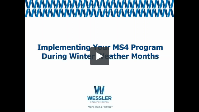 Webinar implementing MS4 program during winter