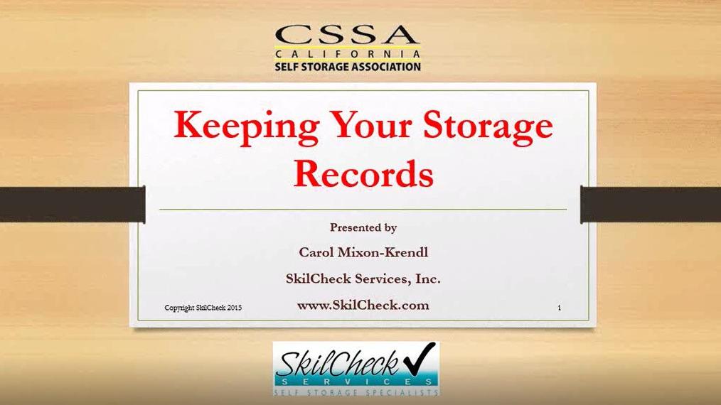 Keeping Your Storage Records.wmv