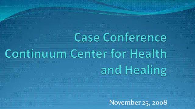 Case Conference with Integrative Approaches