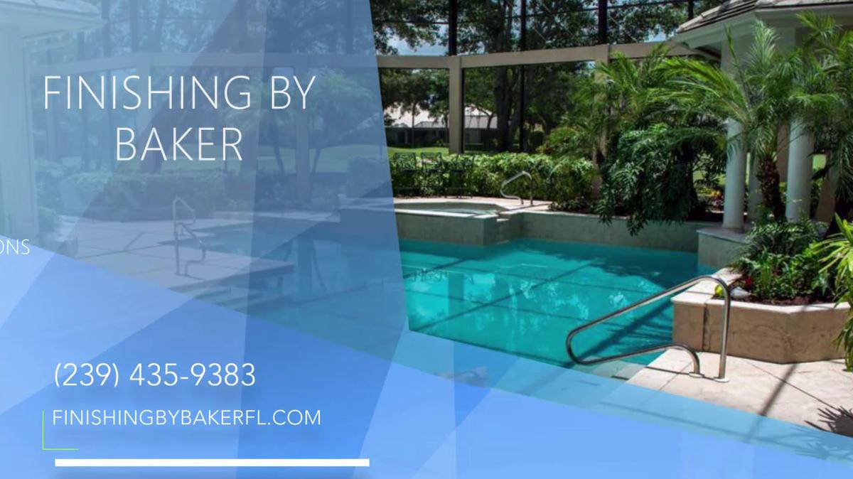 Swimming Pool Rennovations in Naples FL, Finishing By Baker