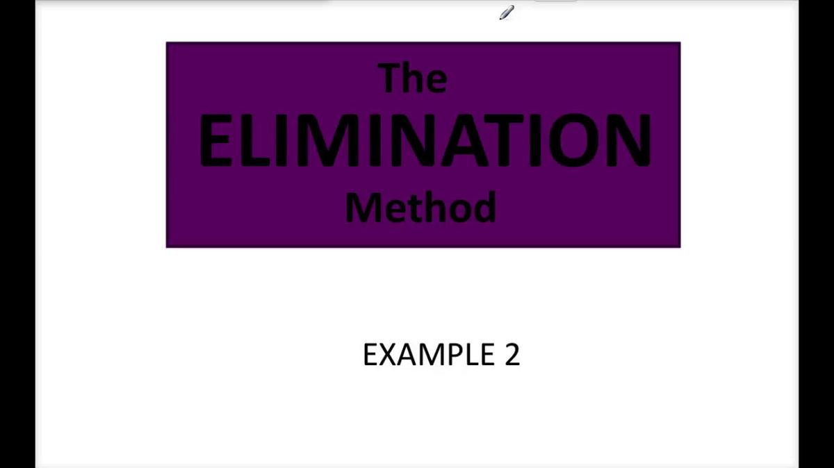 Math 8 Q3 Solve the System Using Elimination Example 2.mp4