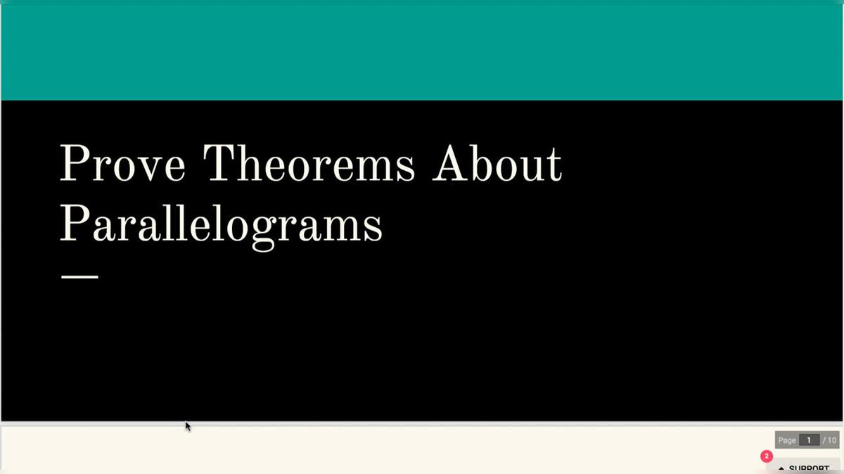 Prove Theorems About Parallelograms.mp4