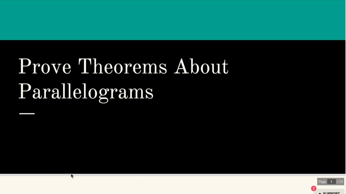 Prove Theorems About Parallelograms.mp4