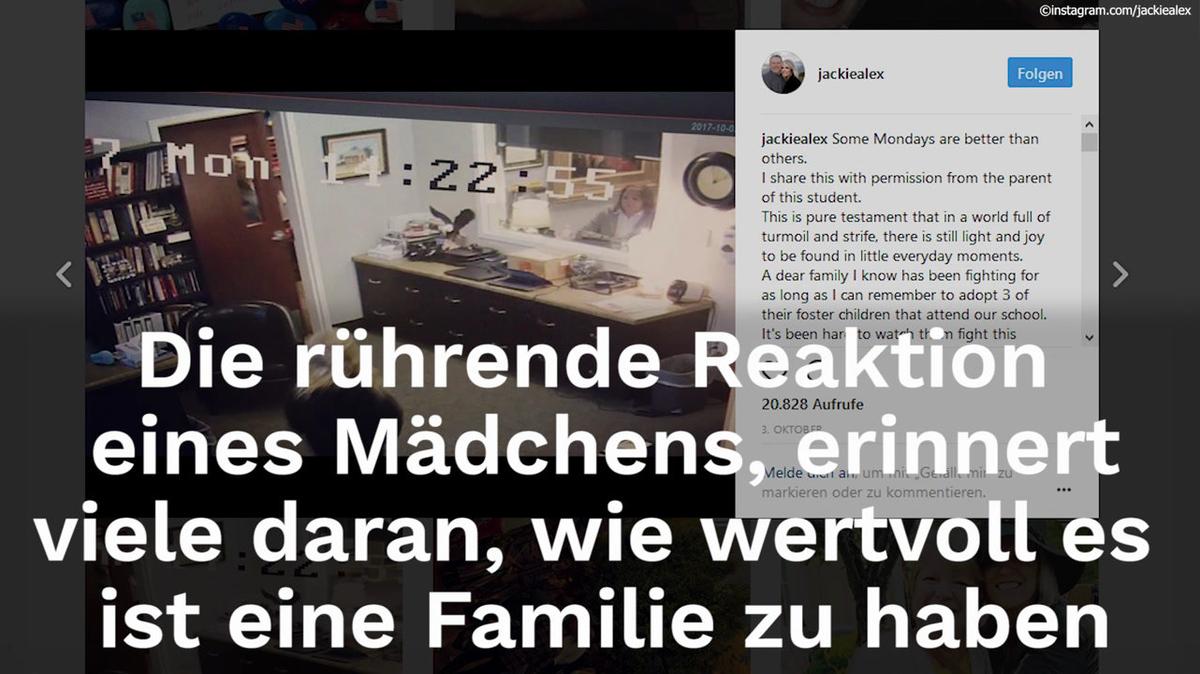 Herzzerreißend reagiert dieses Mädchen, als sie adoptiert wird
