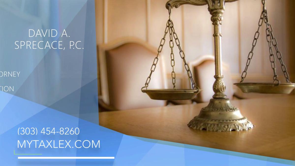 Tax Attorney in Denver CO, David A. Sprecace, P.C.