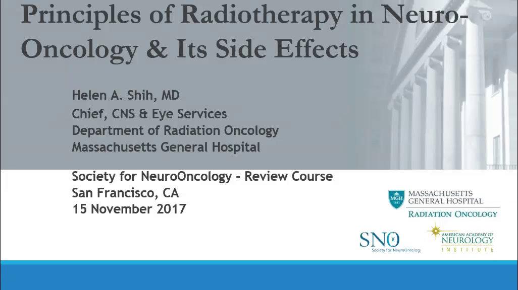 Principles of Radiotherapy in Neuro-Oncology and Its Side Effects
