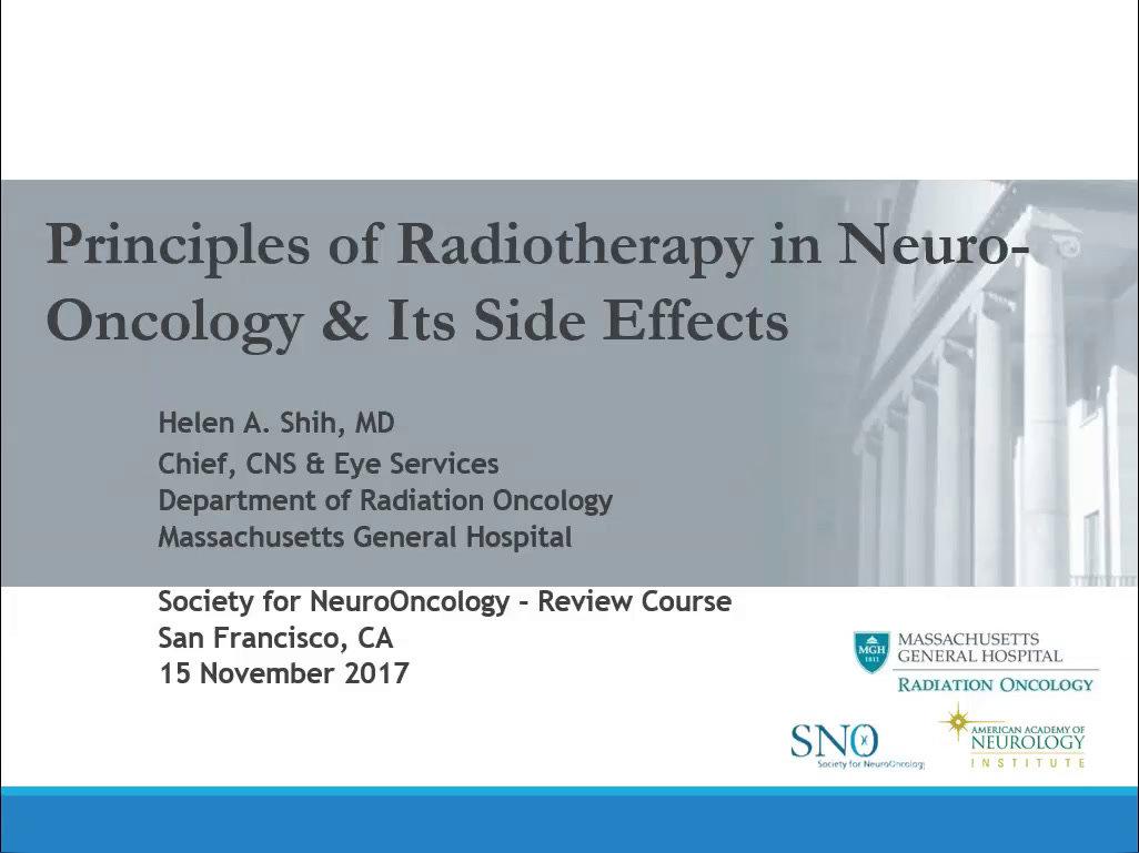 Principles of Radiotherapy in Neuro-Oncology and Its Side Effects
