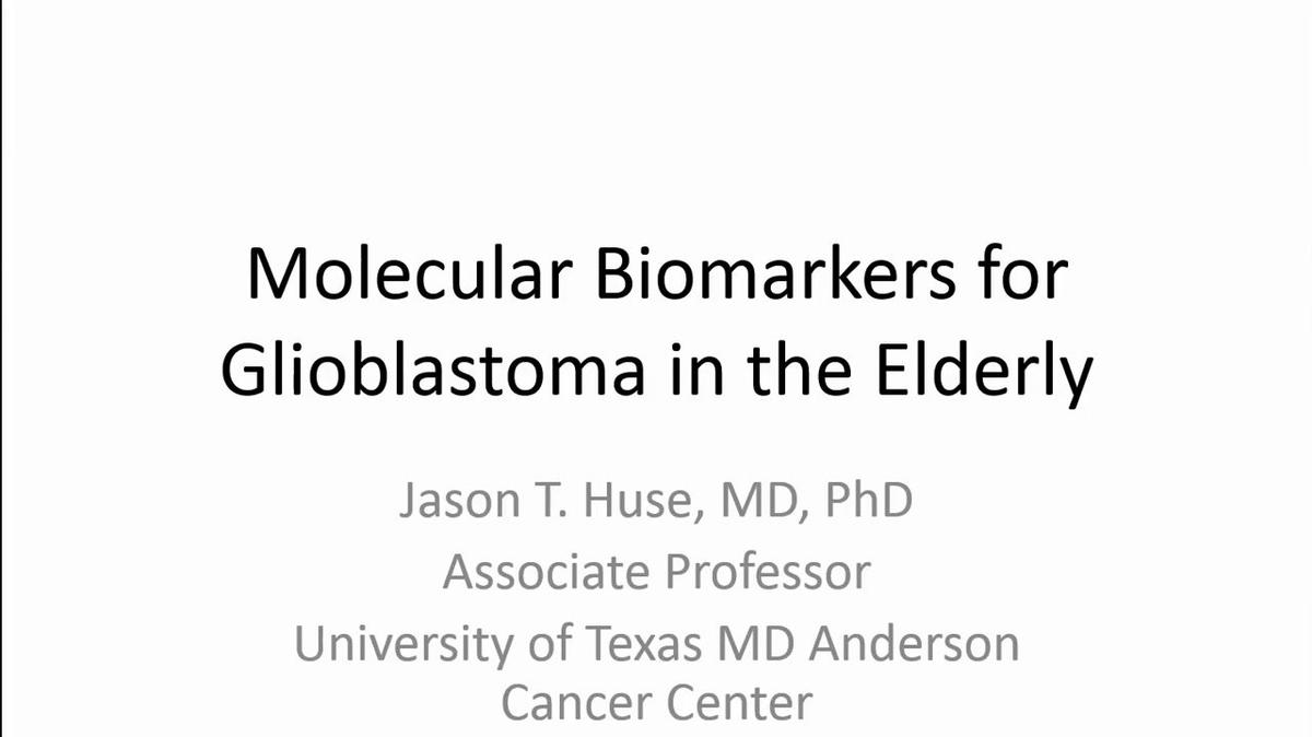 Molecular Biomarkers for Glioblastoma in the Elderly