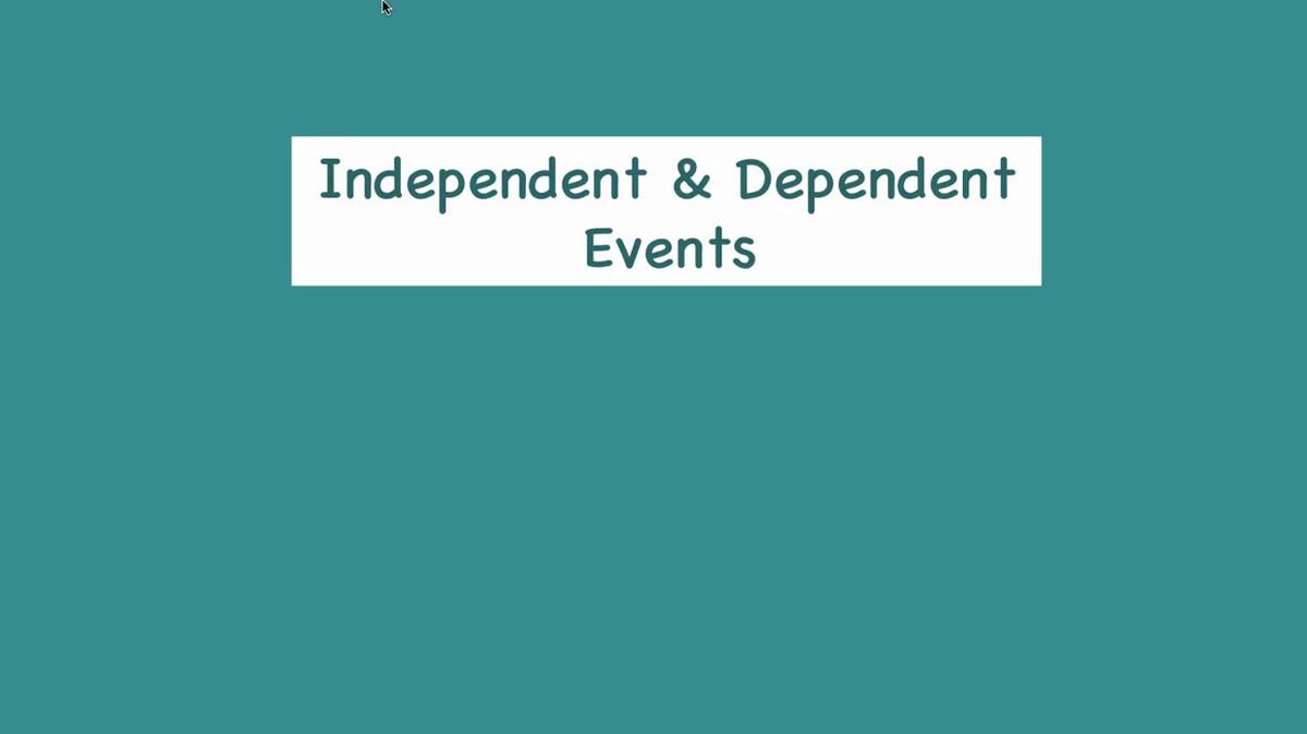 Independent & Dependent Events.mp4