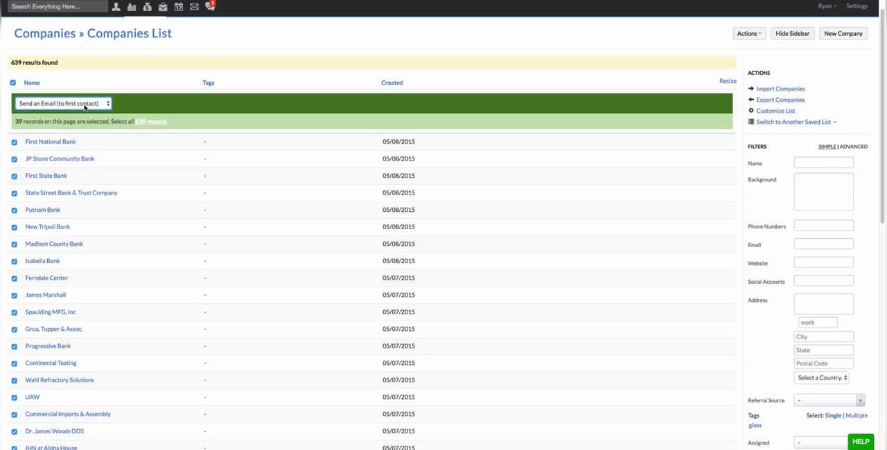 Bulk Email - Send to all contact in a company