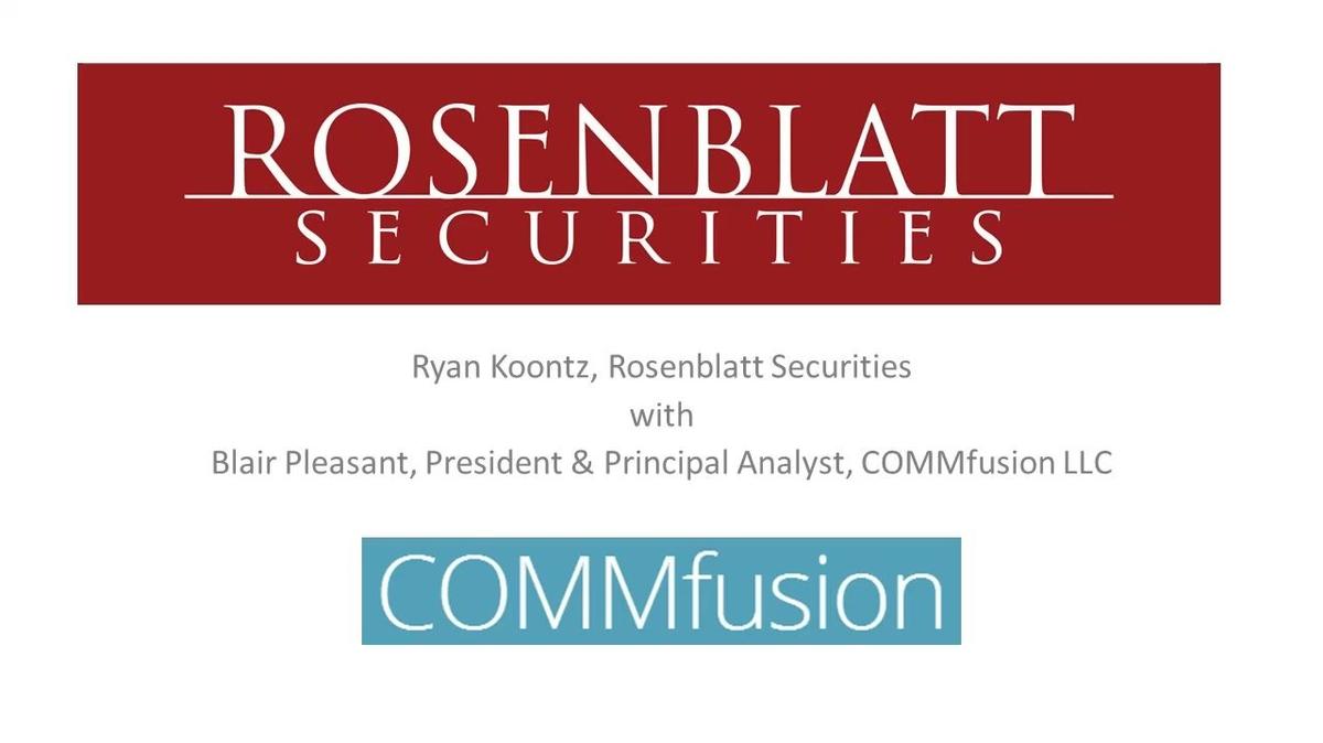 Rosenblatt Webinar with COMMfusion
