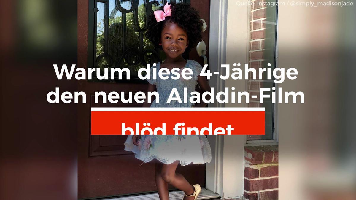 Warum diese 4 Jährige den neuen Aladdin-Film blöd findet