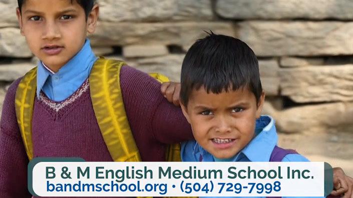 Donations in Metairie LA, B & M English Medium School Inc.