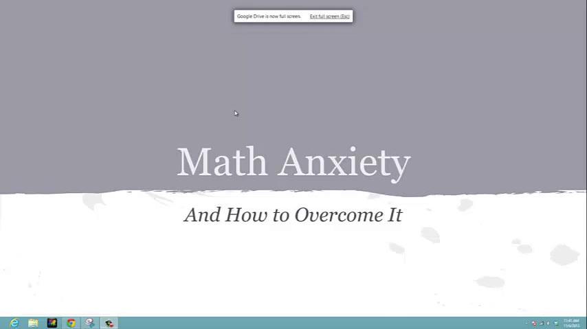 Math Anxiety
