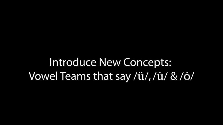 Introduce New Concepts: Vowel Teams Introduced in Units 15 &amp; 16 (3:35)