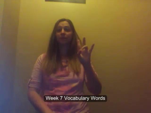 ASL 2 Q1 W7 Vocabulary Words  (Sign With Me)
