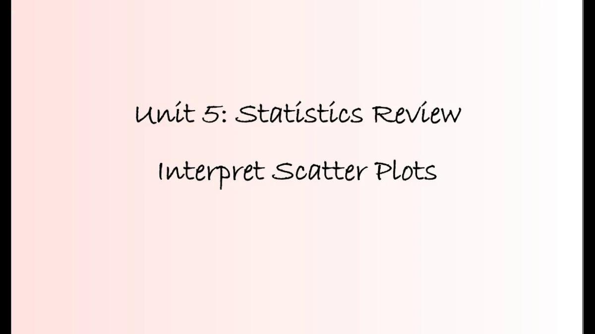 Math 8 Unit 5 Review Interpret Scatter Plots.mp4