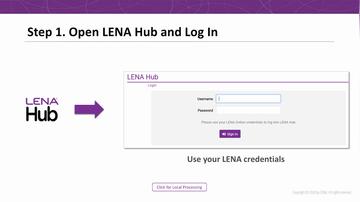 LO Processing - 01: Open LENA Hub and Log In (00:48)