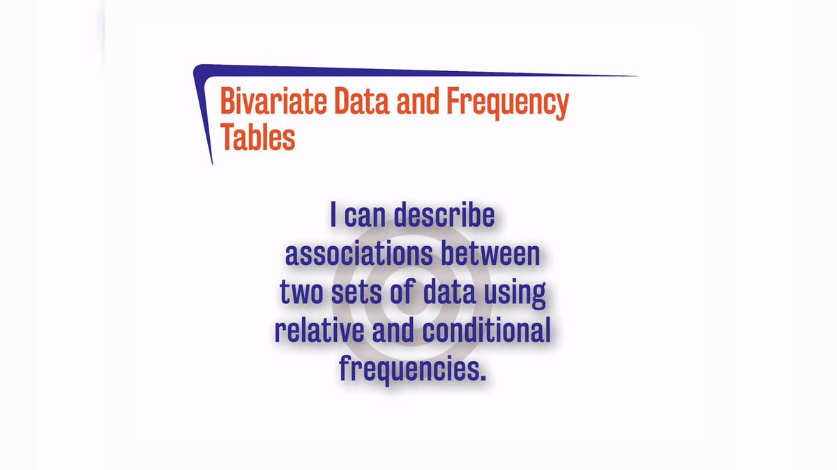 Bivariate Data and Frequency Tables