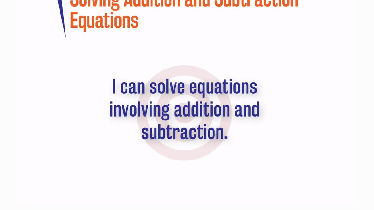 Solving Addition and Subtraction Equations