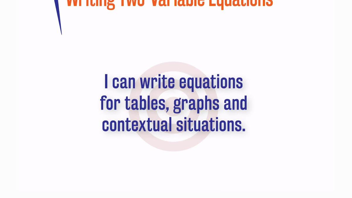 Writing Two Variable Equations