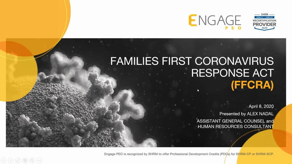 Families First Coronavirus Response Act (FFCRA) - April HR Webinar