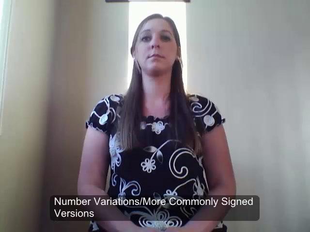 Number Variations: More Commonly Used Signs (21-23)