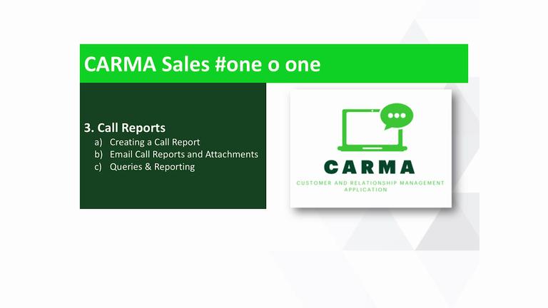 Video #3 - Call Reports