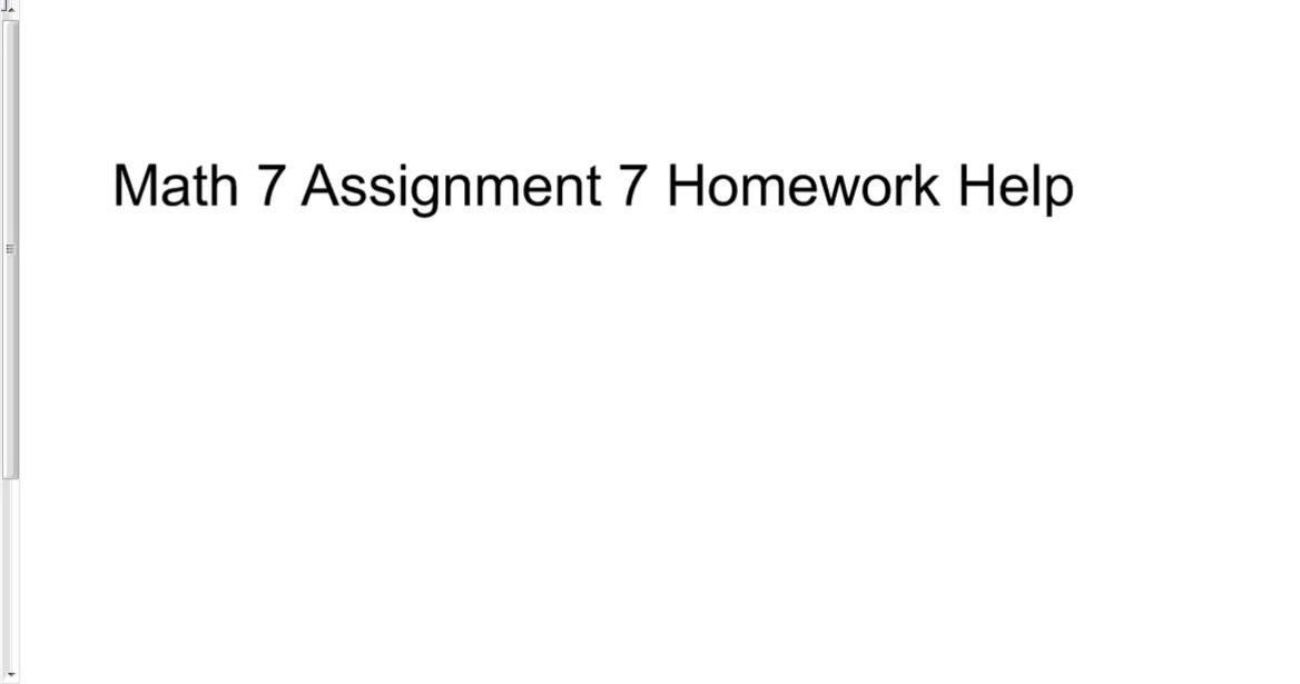 Math 7 Assignment 7 Homework Help.mp4