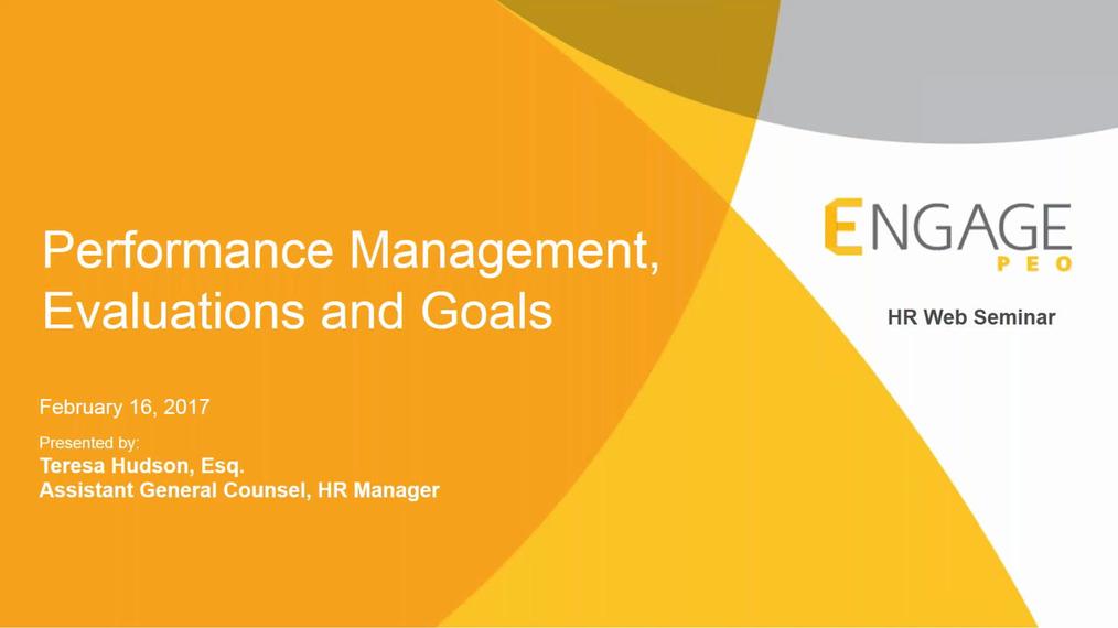 February 2017 HR Webinar: Performance Management