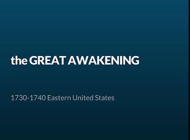 ENG 11-The Great Awakening