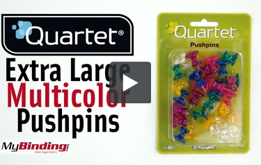 Assorted Colors Quartet Push Pins 1-Inch 30 Pack 27954 