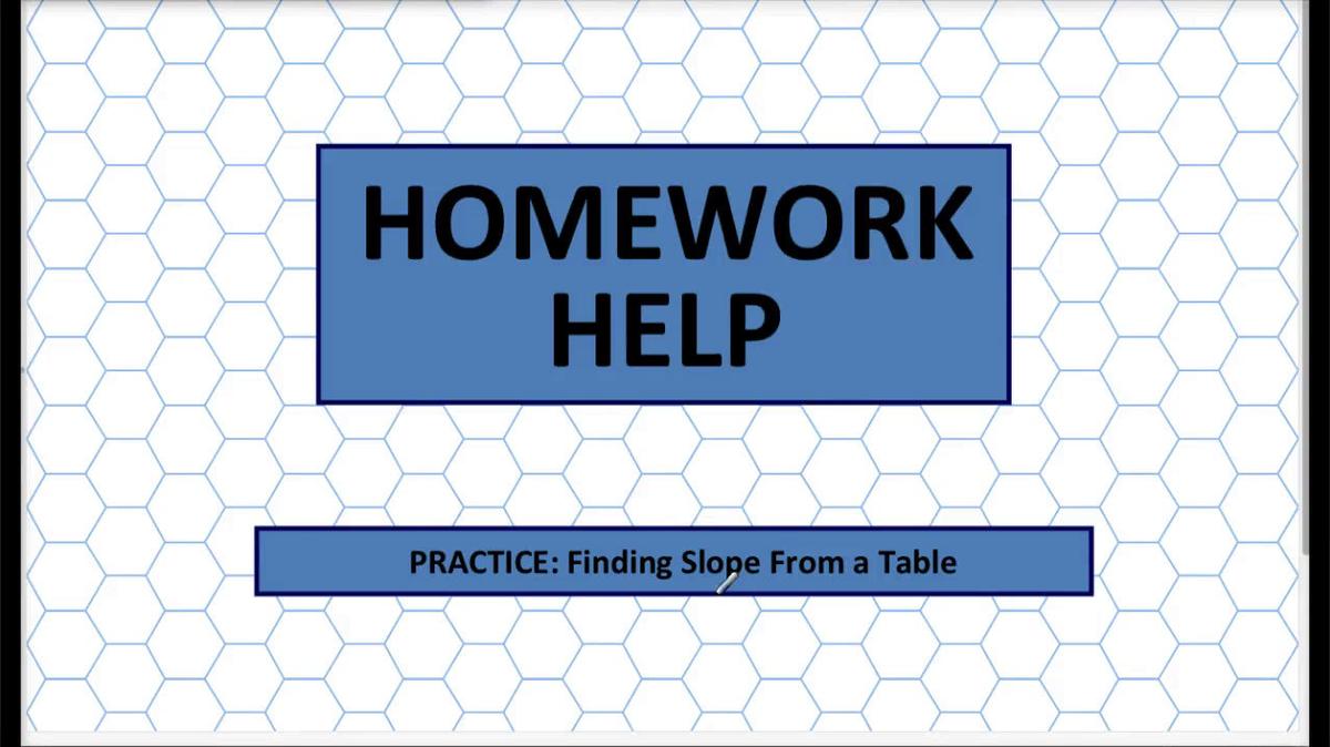 Q1 HH Finding Slope From a Table.mp4