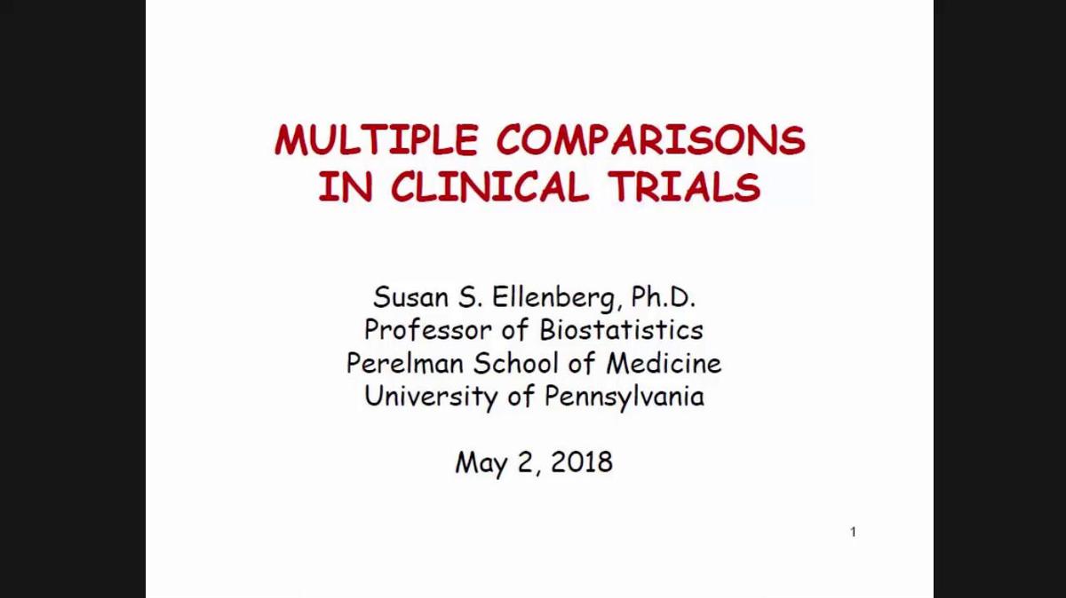 The Multiple Comparisons Problem in Clinical Trials