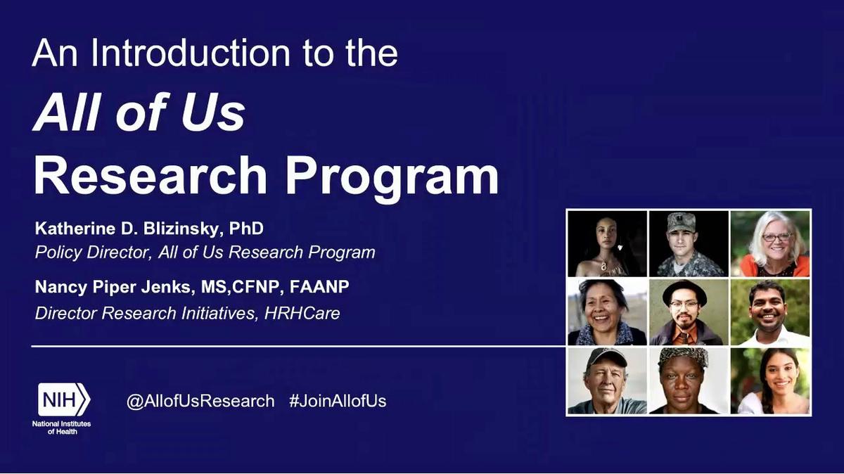 An Introduction to the "All of Us" Research Program