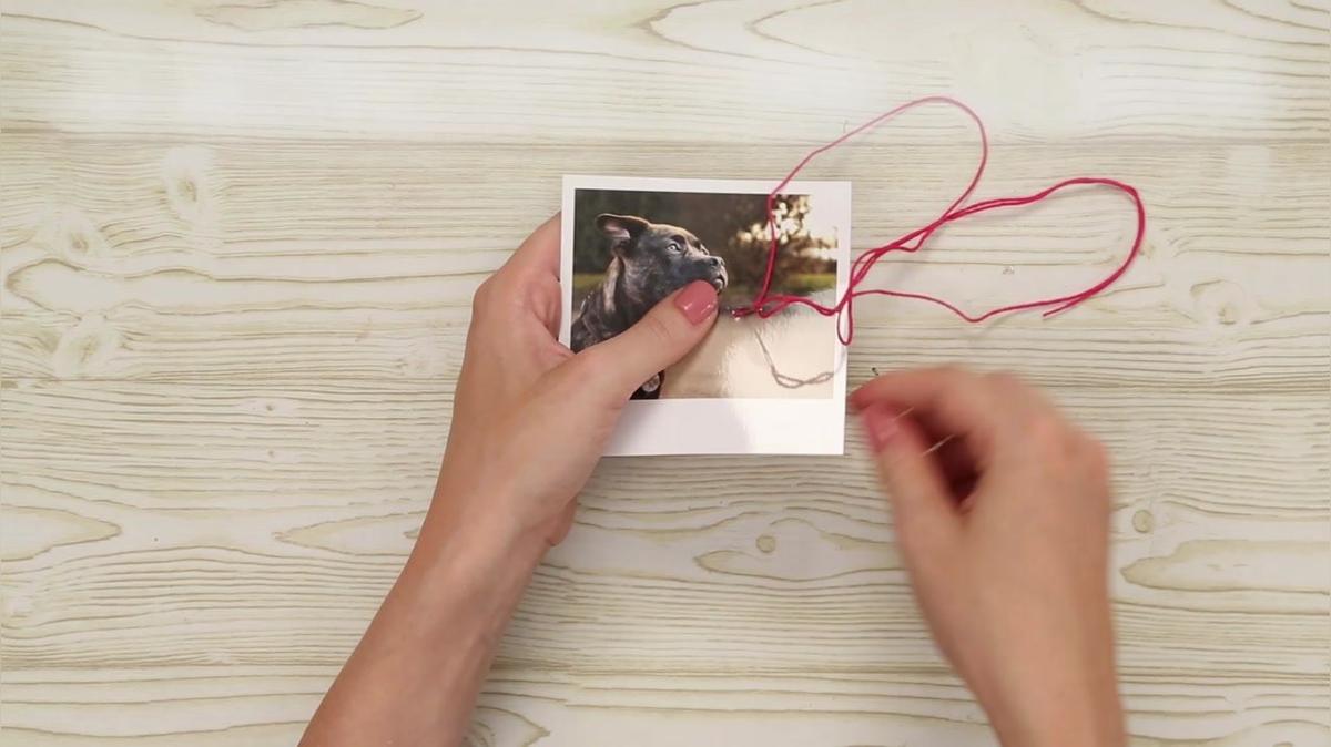 Bestickte Fotomagneten basteln