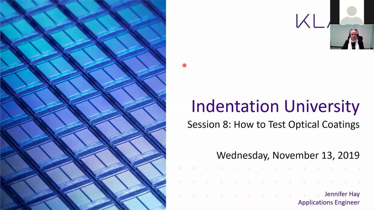 Indentation University - Session 8: How to Test Optical Coatings