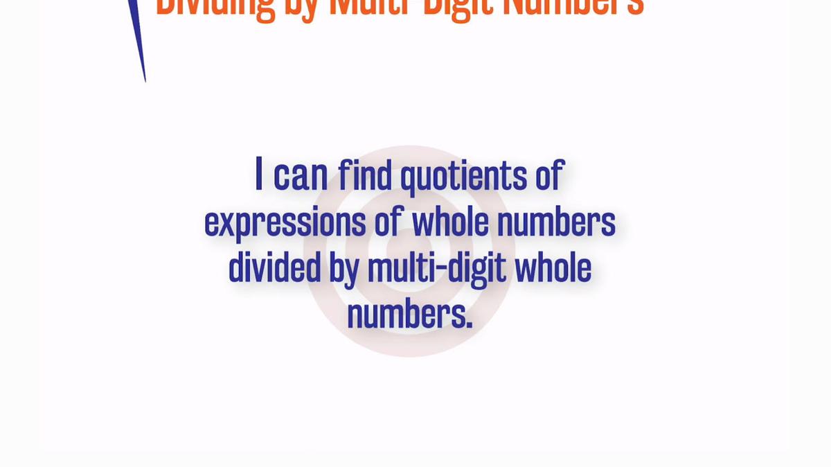 Dividing by Multi Digit Numbers