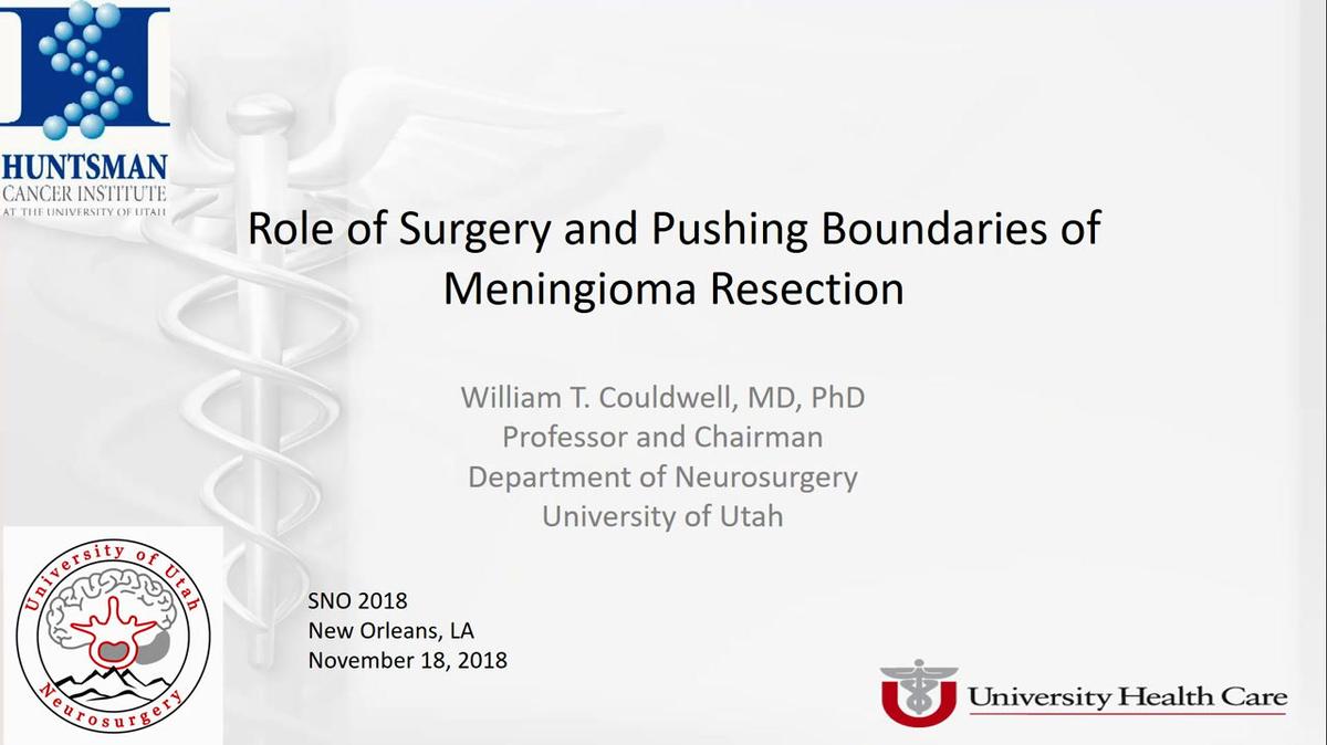 Role of surgery and pushing boundaries of resection, William Couldwell