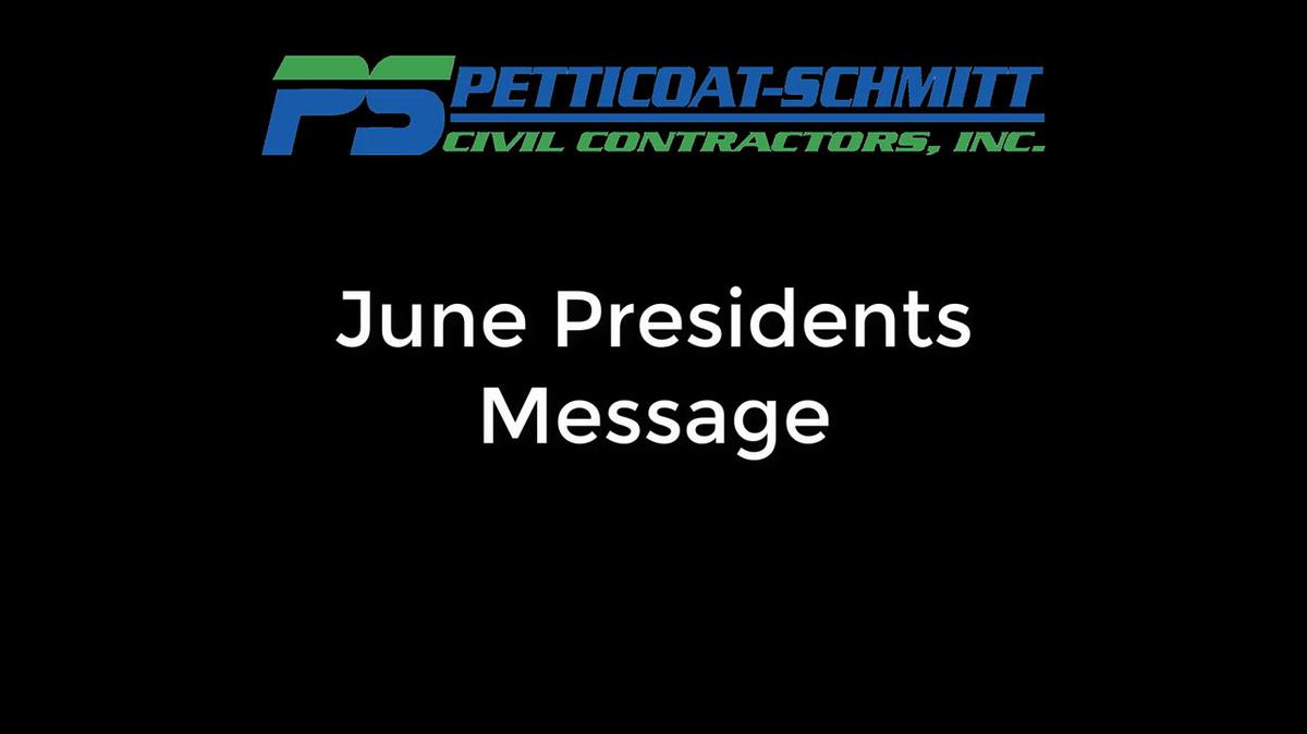 June Presidents Message