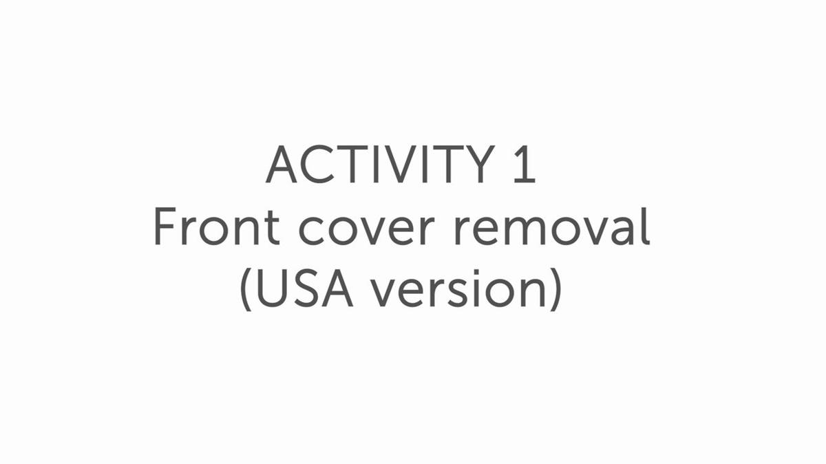 1.0 Front cover removal (USA)